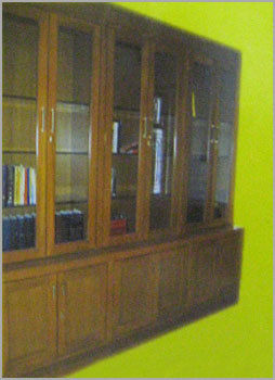 BOOK SHELF WITH NATURAL TEAK WOOD FINISH