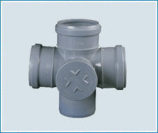 Grey Pipe Fitting Cross Tee With Door