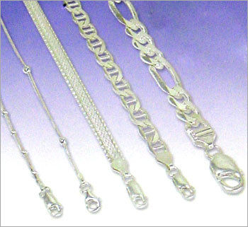 Strip Design Sterling Silver Chain