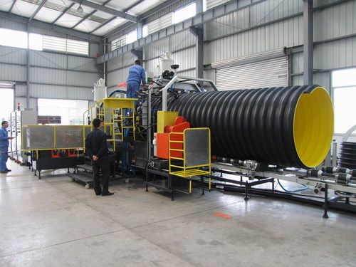 White And Yellow Hdpe Pipe Producing Line