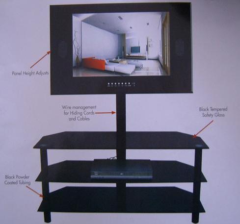 Modern Tempered Glass Lcd Tv Stand Size: Various