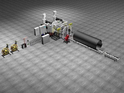 White Steel Corrugated Pipe Production Line