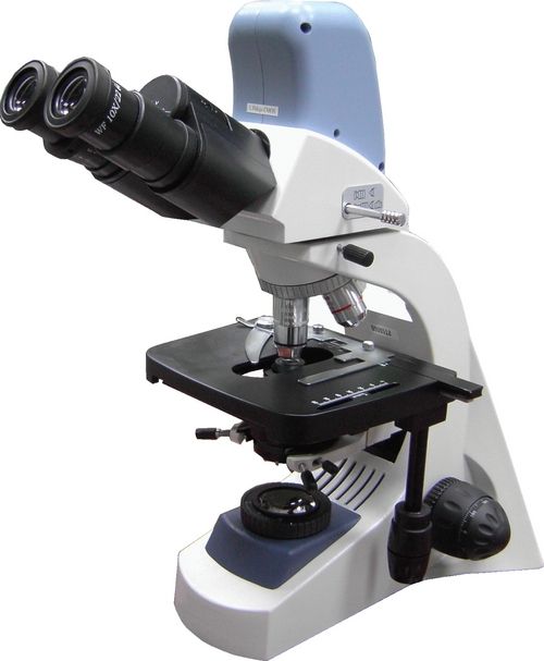 Digital Biological Microscope - Total Magnification 40X to 1000X | Infinity Optical System, CMOS Camera, Coaxial Focusing Mechanism, Double Layer Mechanical Stage