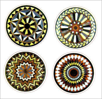 Multicolour Round Shape Marble Table Top