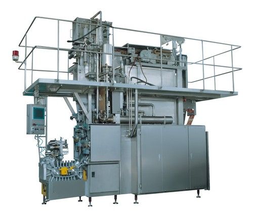 Grey Automatic Paper And Aluminium Laminated Film Aseptic Brick Shaped Filling Machine