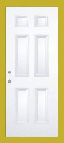 White Steel Door With Knock Down Packing Frame