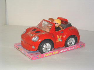 Red Friction Two Seater Toy Car