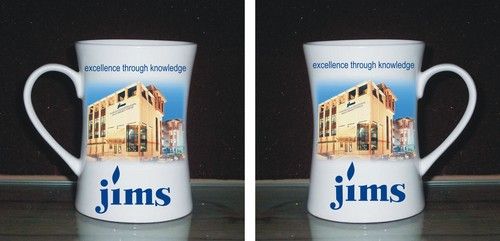 White Printed Promotional Milk Mug