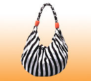 Black And White Strip Design Fashion Hobo Bag