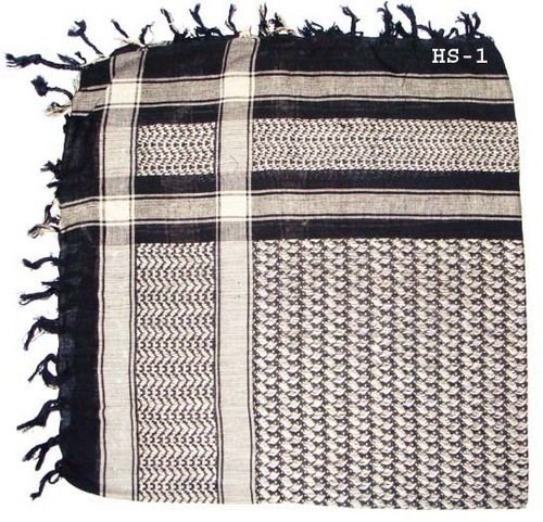 Scarf Black And White Cotton Scarve