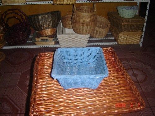 Various Coloured Square Willow Basket