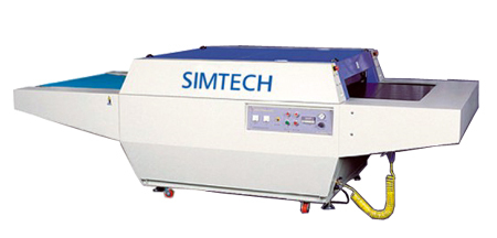 White And Blue Continuous Straight Fusing Textile Machine