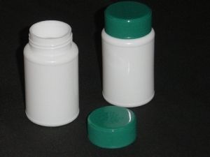 Container/Bottle Cylindrical White Plastic Container