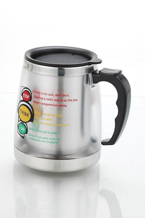 Travel Type Advertising Plastic Coffee Mug - Color: As Per Demand