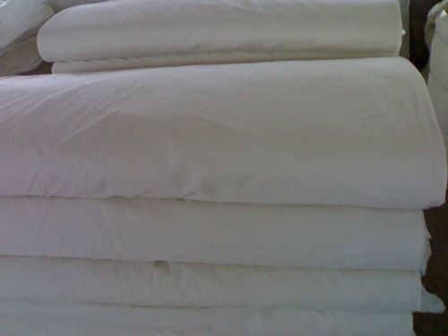 Light In Weight Plain Cotton White Fabric