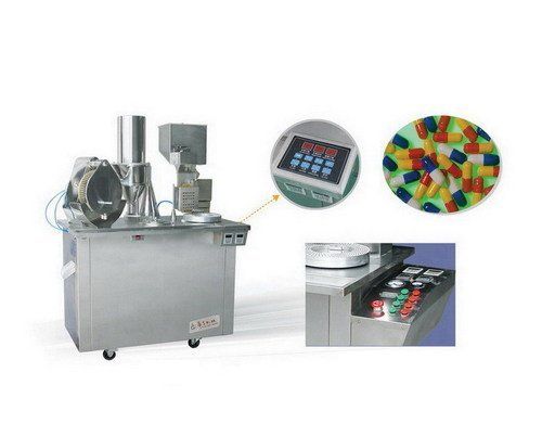 Semi Automatic Capsule Filling Machine - Programmable Control System, Touch Panel Operation, Step Less Transduction to Speed Shift, Electronic Automatic Counter