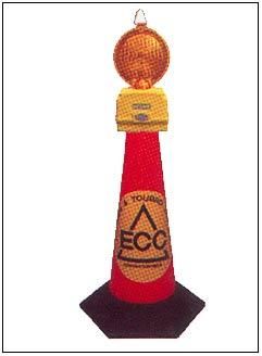 Hazard Warning Traffic Cone With Flasher