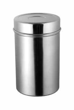 Silver Stainless Steel Canister Solid Lid