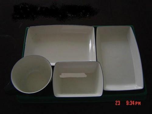 Various Airline White Meal Tray