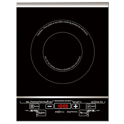 Crystal Glass Black Induction Cooker Size: Standard