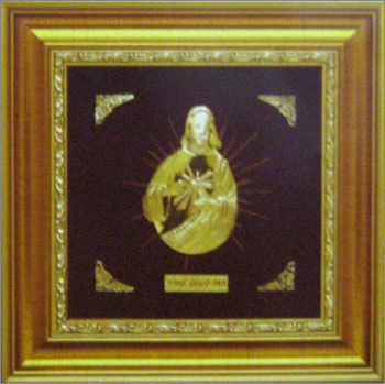 Gold Jesus Christ Commemorative Frame