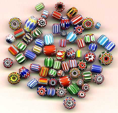 Chevron Mix Glass Beads