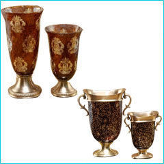 Various Designer Glass Cups And Jars