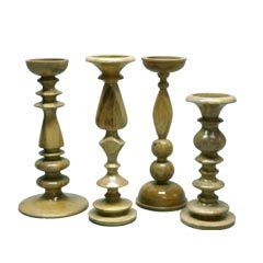 Wood Designer Wooden Candle Holders