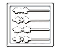 Jewellery Labels - Metal, Various Sizes & Shapes | Silver Finish, Bulk Packaged in Boxed Set