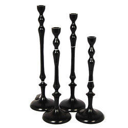 Dark Black Candle Holder