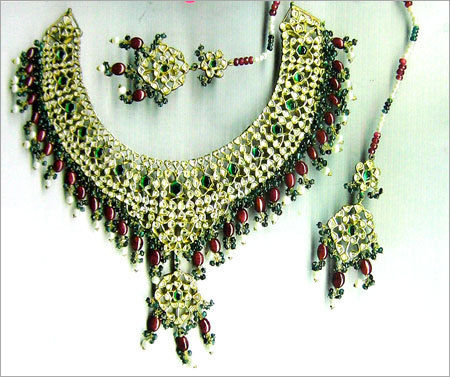 Natural Diamond Polki Necklace Set