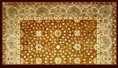 Rectangular Designer Embroidered Carpet Non-Slip