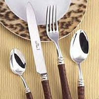 Decorative Stainless Steel Cutlery Set - Standard Sizes , Appealing Designs for Homes and Hotels