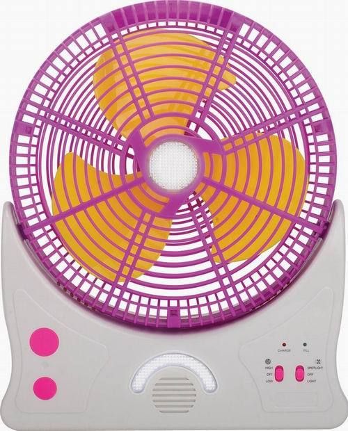 10" Rechargeable Fan With Emergency Led Light