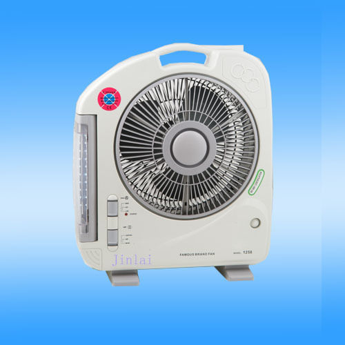 12" Rechargeable Fan With Emergency Led