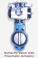 BUTTERFLY VALVE WITH PNEUMATIC ACTUATOR