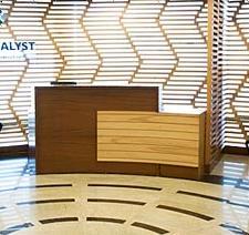 WOODEN OFFICE RECEPTION TABLE