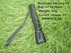 3W CreeP4 LED Flashlight