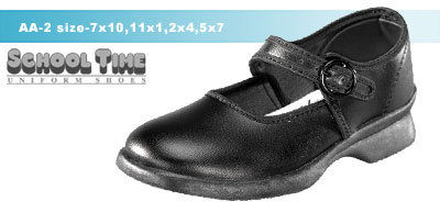 Black Color Girls School Shoes