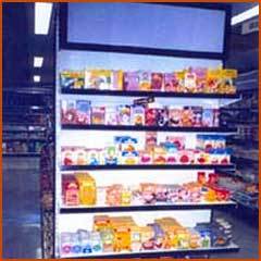 Supermarket Retail Racks - Sturdy Metal Design, Large Capacity Shelves for Systematic Storage