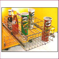 Right Angle Bottle Rack Basket