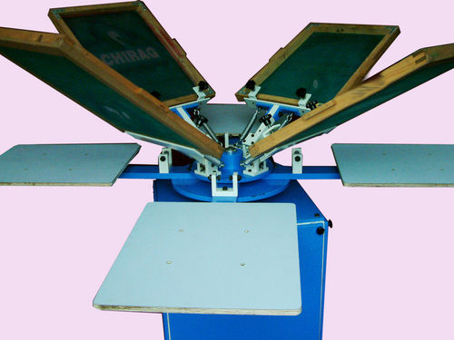 4 Color 4 Station Manual T-Shirt Screen Printing Machine