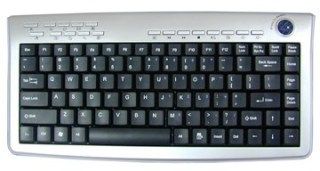 RF Wireless Keyboard with Optical Trackball Mouse