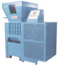 Double Shaft Shredder Machine - Heavy-Duty Metal and Tire Shredding , High Torque with Compression Feeder for Bulky Objects