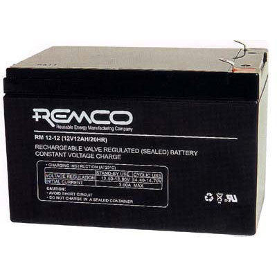 Black Remco 12V12Ah Sealed Lead Acid Sla Batteries