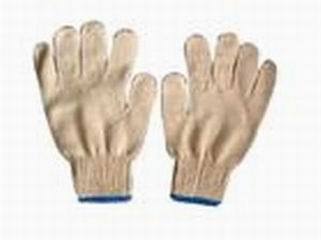 White 10 Gauge Cotton Line Knitting Working Gloves