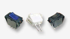 Blue Compact Power Rocker Switch