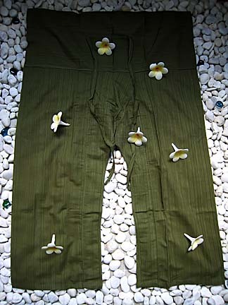 Green Mens Casual Fisherman Pant