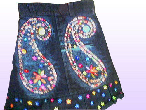 Designer Kids Embroidered Jeans Skirt Age Group: 5-15 Years