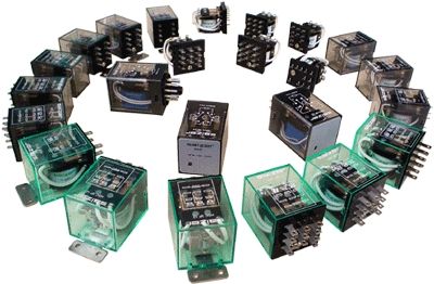 Green & Black H And M Series Electrical Relays